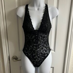 Victoria’s Secret Black Lace Bodysuit